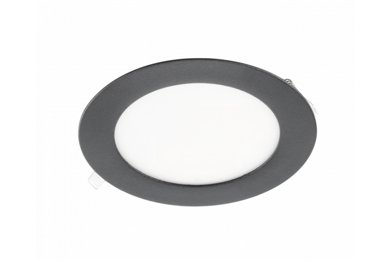 LED-armatuur ORIS PLUS, downlight, 7 W, zwart, 3000 K, 560 lm, AC 220-240 V, inbouw, IP20, 120°, 1208963061 - Set van 2