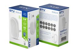 LED Channel Luminaire OVALIO, 5W, 500lm, AC175-265V, 50/60 Hz, PF>0,5 ,RA>80 IP54, white