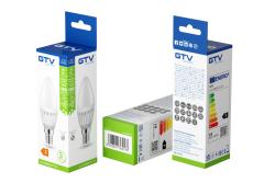 LED-LICHTVOORZIENING, KERAMISCH, A-G, C37, 4000K, E14, 10,0W, AC180-250V, 160°, 1000lm, 80mA 1208963157 - Set van 3