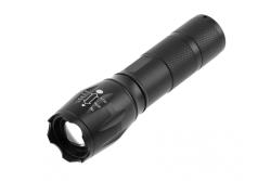 LED-zaklamp met SOS-zoomfunctie voor 3 AAA-batterijen, 1,5 V, 5 W, 300 lm, 6400 K, 200 m, IP44, zwart 1208963358 - Set van 2