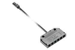 Aansluitstuk voor LED-verlichting, verdeelblok zwart met 6 aansluitingen, inclusief 2 m AWG24-kabel en mini-amp-m-connector 1208963372 - Set van 7