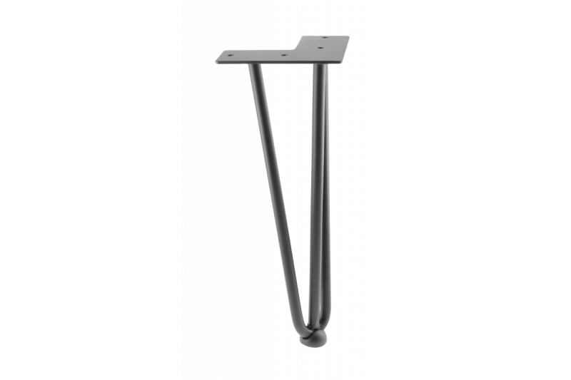 ARTO-poot in haarspeldvorm met voet, 3 stangen, 10 x 304 mm, zwart 1208963521 - Set van 2