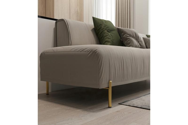 RONDA-voet, hoogte 150 mm, geborsteld goud 1208963625 - Set van 3