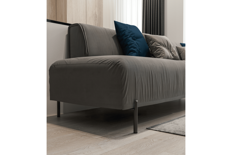 RONDA-voet, hoogte 150 mm, matzwart 1208963626 - Set van 2