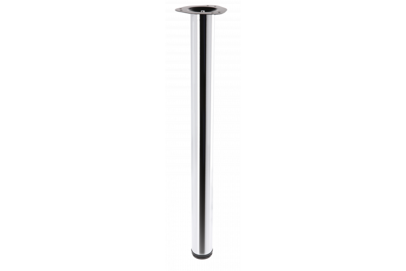 Tafelpoot rond chroom 82cm hoog verstelbaar 2cm met poot diameter 6cm 1208963634 - Set van 2