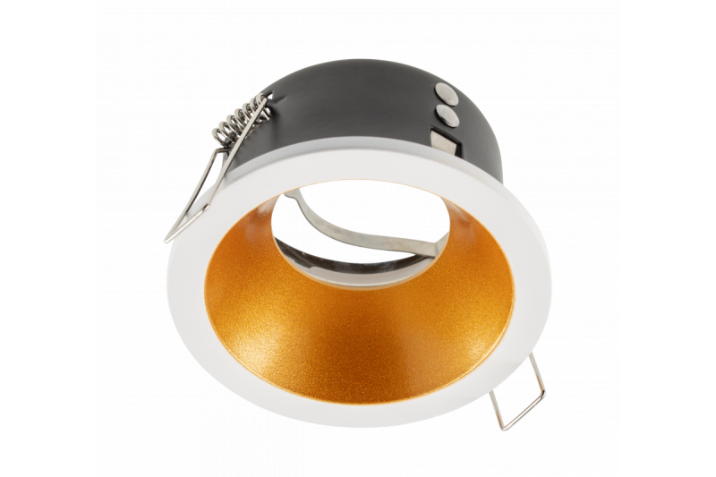 Decor Plafondspot armatuur ELVA IP54 rond Ø85x45mm wit / koper 1208963721 - Set van 2