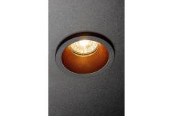 Decor Plafondspot armatuur ELVA IP54 rond Ø85x45mm zwart / koper 1208963723 - Set van 2
