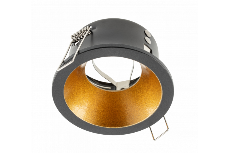 Decor Plafondspot armatuur ELVA IP54 rond Ø85x45mm zwart / koper 1208963723 - Set van 2