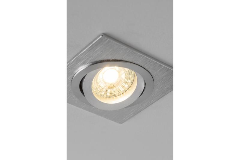 Decor MORENA plafondspot armatuur IP20 vierkant inox 1208963732 - Set van 3
