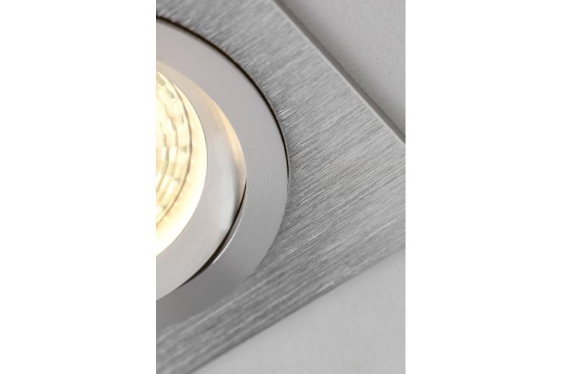 Decor MORENA plafondspot armatuur IP20 vierkant inox 1208963732 - Set van 3