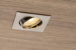 Decor PORTO-K plafondspot armatuur IP20 vierkant inox hoekverstelbaar TYPE DT10 1208963784 - Set van 3