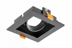 Decor Plafondspot armatuur RUBIO 102x102mm IP20 vierkant enkel zwart. 1208963795 - Set van 5