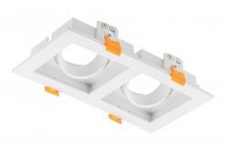 Decor Plafondspot armatuur RUBIO 187x102mm IP20 vierkant dubbel wit. 1208963798 - Set van 3