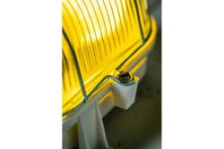Bulkhead fixture SANGUESA KAM, max 40W, E27, AC220-240V, 50-60Hz, IP54, ABS/glass/metal grille, white housing