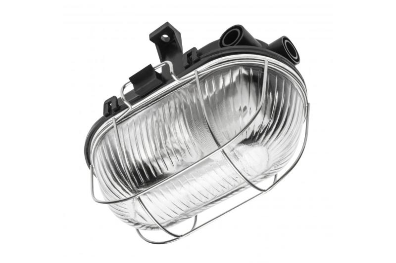 Wandarmatuur SANGUESA KAM, max. 40 W, E27, AC 220-240 V, 50-60 Hz, IP54, ABS/glas/metalen rooster, zwart 1208963902 - Set van 2