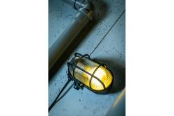 Bulkhead fixture SANGUESA KAY, max 40W, E27, AC220-240V, 50-60Hz, IP44, ABS/glass, black
