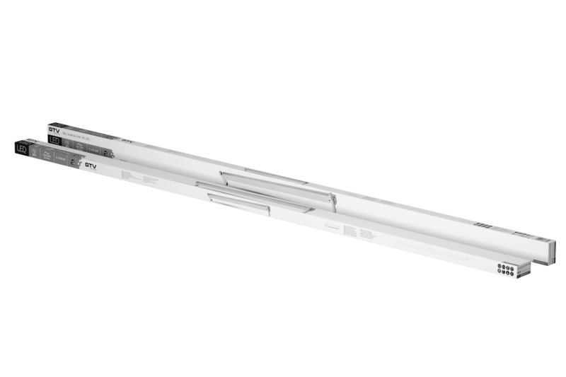 Armatuur voor LED-buizen OSL SLIM-2x120 T8 LED, G13, AC 220-240 V, 50/60 Hz, IP20, met bedrading voor aan één zijde aangesloten LED-buizen, opbouwmontage, witte behuizing 1208963972 - Set van