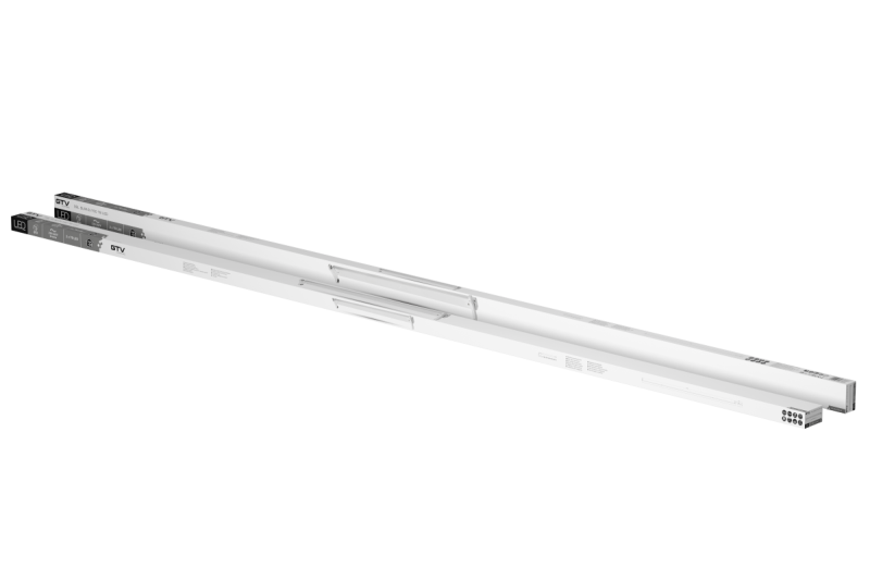 Armatuur voor LED-buizen OSL SLIM-2x150 T8 LED, G13, AC 220-240 V, 50/60 Hz, IP20, met bedrading voor aan één zijde aangesloten LED-buizen, opbouwmontage, witte behuizing 1208963973 - Set van