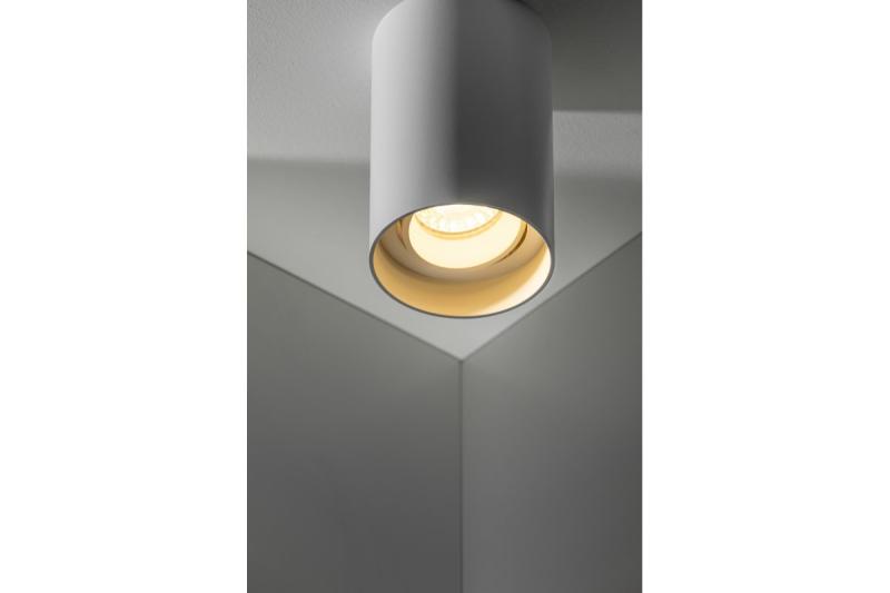 Decor Plafondlamp armatuur RESTO PC φ80x125mm IP20 max 20W rond wit. 1208963986 - Set van 3