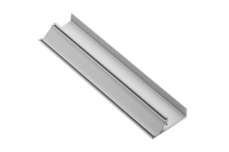 LED-plint van aluminiumprofiel, met noppen, GLAX zilver, PLATE 16 mm, 3 m, 1208964120 - Set van 2