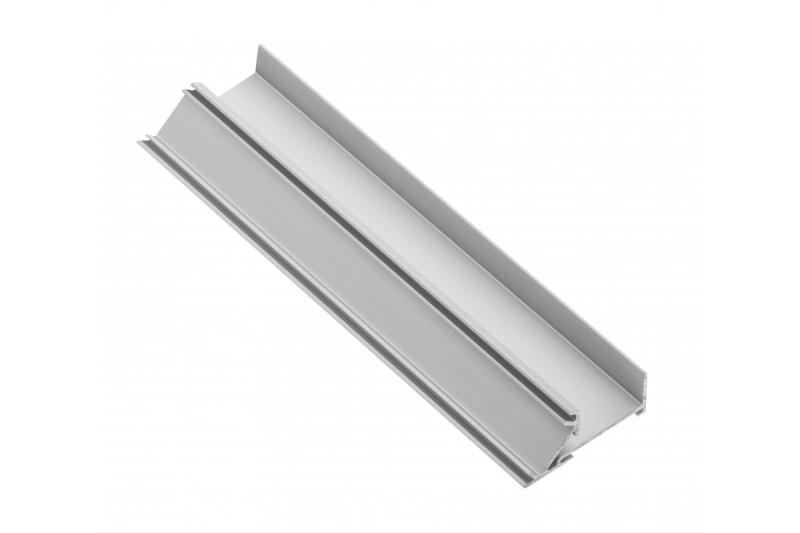 Aluminium profielplint, met noppen (voor randafwerking) GLAX zilver PLAAT 19 mm × 3 m 1208964124 - Set van 2