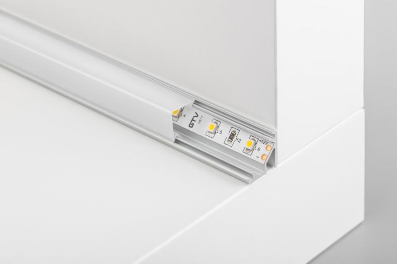 driehoekige melkafdekking voor LED-profiel GLAX 2 m 1208964193 - Set van 3