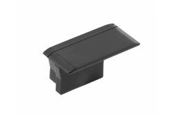 GLAX Mini LED-profielkap met flens, hoog, zwart (10 stuks in blisterverpakking) 1208964263 - Set van 4