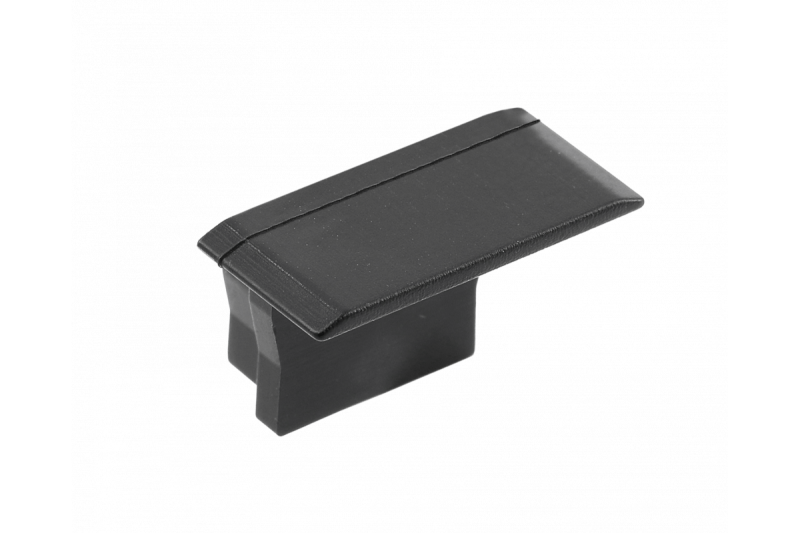 GLAX Mini LED-profielkap met flens, hoog, zwart (10 stuks in blisterverpakking) 1208964263 - Set van 4
