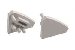 GlaX-profielkap, schuin – links en rechts te monteren, kleur champagne (10 stuks in blisterverpakking 1208964273) - Set van 3
