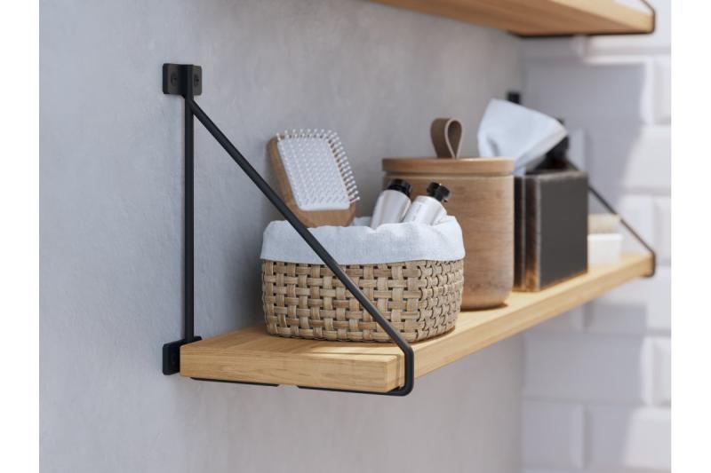 Plankdrager BAR, 21 x 17 cm, matzwart 1208965216 - Set van 6
