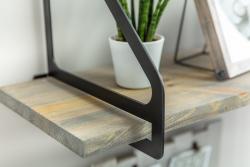 Plankdrager INGRID, 26 x 23 cm, matzwart 1208965232 - Set van 3