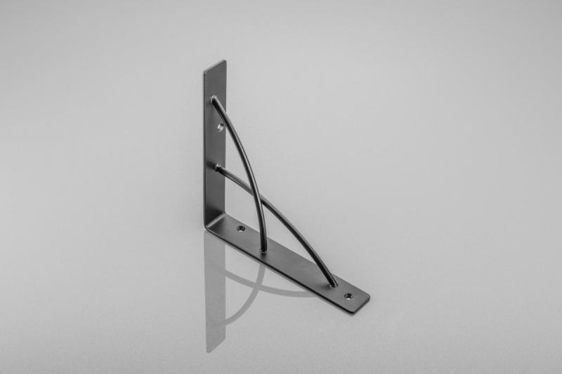 Plankdrager NEO, 18 x 18 cm, matzwart 1208965240 - Set van 4