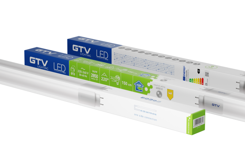 HL LED-lamp T8 24 W, AC 220-240 V, 150 cm, 2850 lm, 209 mA, 4000 K, aansluiting aan één zijde, 220°, 1208965383 - Set van 3
