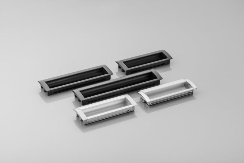 Handgreep 326 l-128 (aluminium) zwart geanodiseerd 1208965416 - Set van 3