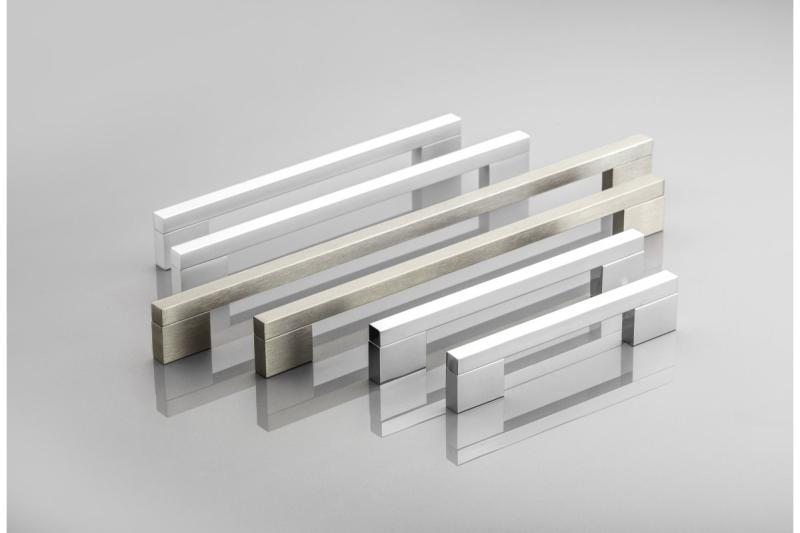 Aluminium handgreep A18, C=160 mm, verchroomd, 1208965459 - Set van 2