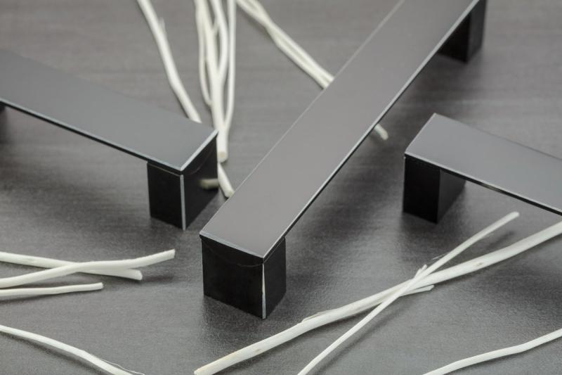 Aluminium handgreep ARES C=320 mm zwart 1208965478 - Set van 2
