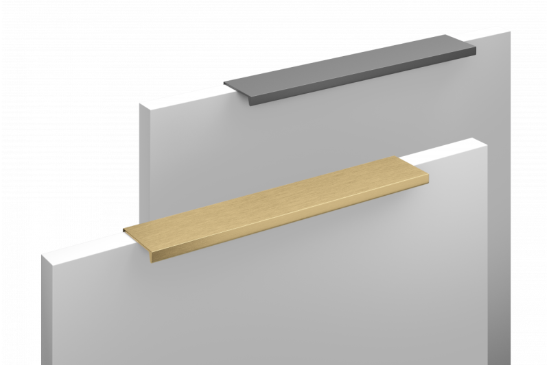 Aluminium handgreep HEXI (geborsteld goud) 192 mm/225 mm 1208965570 - Set van 6