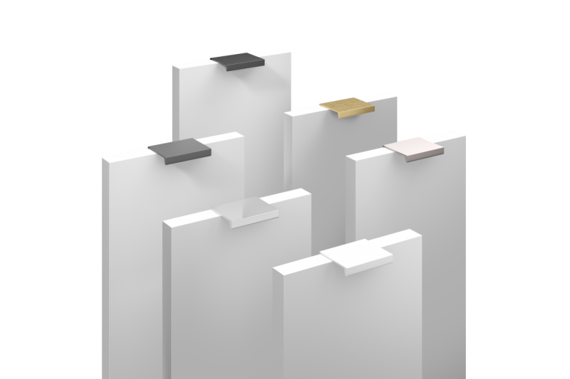 Aluminium handgreep HEXI 32 mm/50 mm matzwart 1208965573 - Set van 10