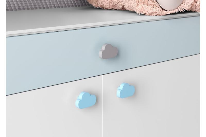 Rubberen handvat, wolkenblauw 1208965673 - Set van 9