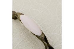 Porcelain handle 728P C=96mm antique brass 0-without drawing