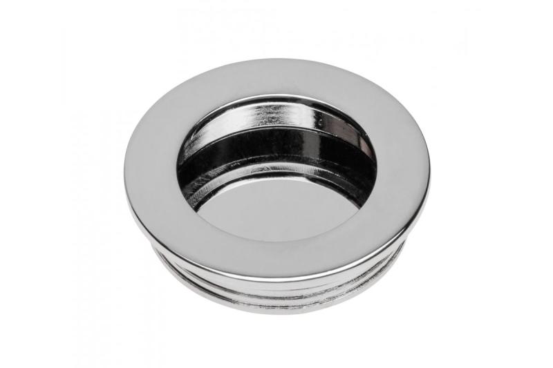 Zamak-greepplaatje B224, rond, verchroomd 1208965706 - Set van 8