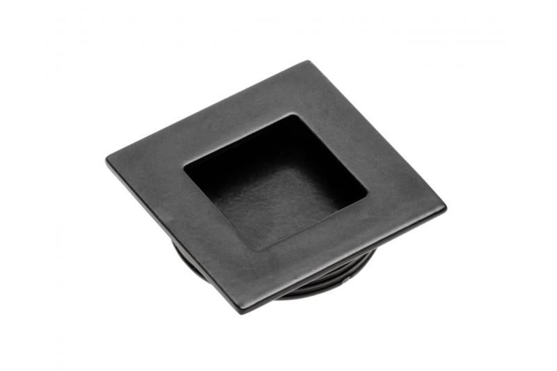 Zamak-greepplaatje B226, vierkant, zwart, 1208965715 - Set van 7