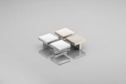 Zamak handle 40x40mm C=32mm satin