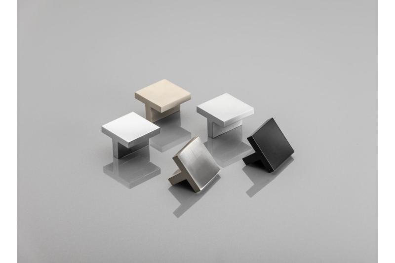 Zamak-handgreep 40x40 mm, C=32 mm, aluminium 1208965774 - Set van 4