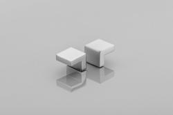 Χειρολαβή Zamak 25x25mm αλουμίνιο 1208965778 - Σετ 8