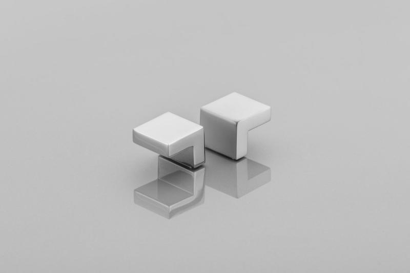 Zamak-handgreep 25x25 mm aluminium 1208965778 - Set van 8