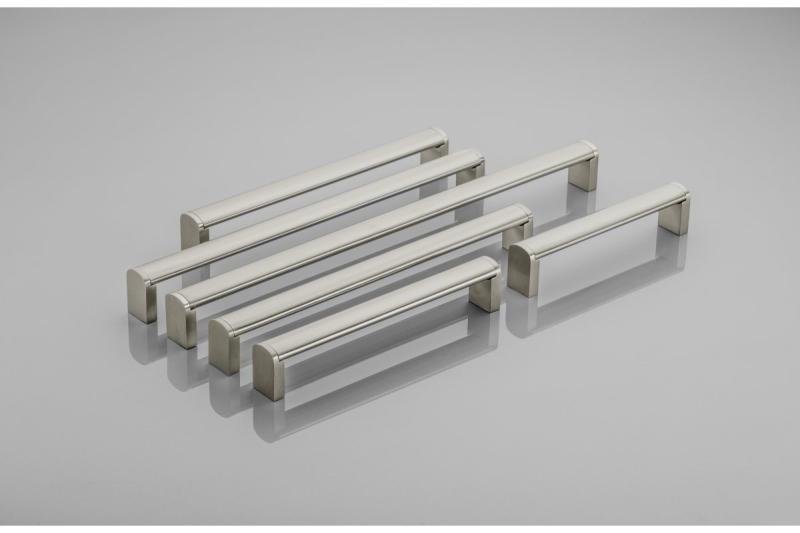 Zamak-handgreep 682 C=256 mm geborsteld staal 1208965787 - Set van 3