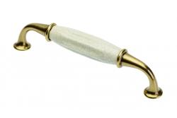 Zamak handle ALATRI C=128mm antique brass 1208965860 - Set of 5
