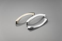 Zamak kilincs, CLEO művészeti forma, C=192mm kefélt acél 1208965974 - Készlet 2