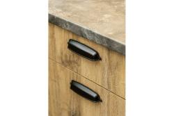 Zamak handle EVER C = 128 mm black matt